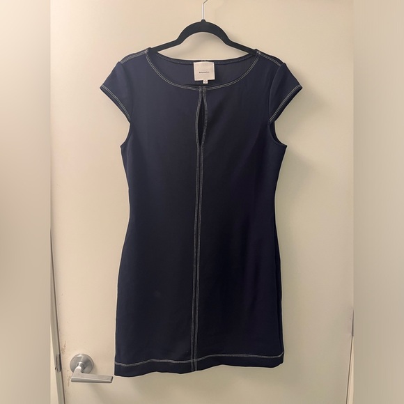Reformation Carson Knit Dress in Navy - Picture 5 of 6